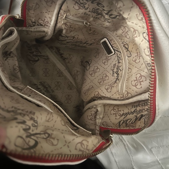 Guess White and Red Women's Backpack - Picture 3 of 3